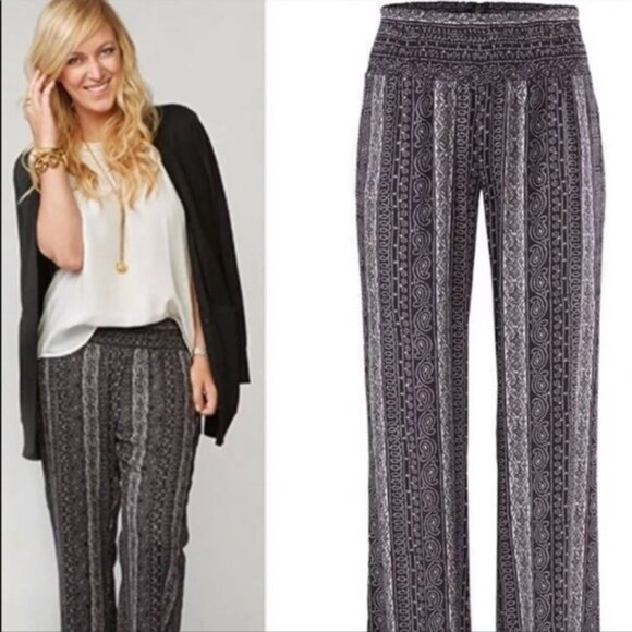 CABI Villa Palazzo Wide Leg Smocked Waist Pants Size S #5704 - Picture 1 of 8